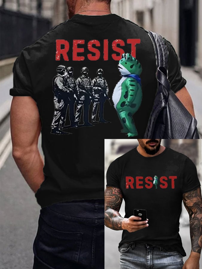 Men's Fdt print short-sleeved T-shirt