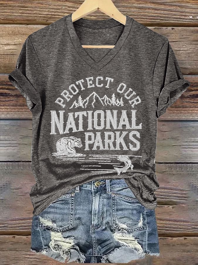 Women's Protect Our National Parks Printed T-Shirt