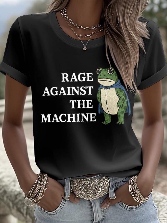Women's RAGE AGAINST THE MACHINE Graphic Print T-Shirt