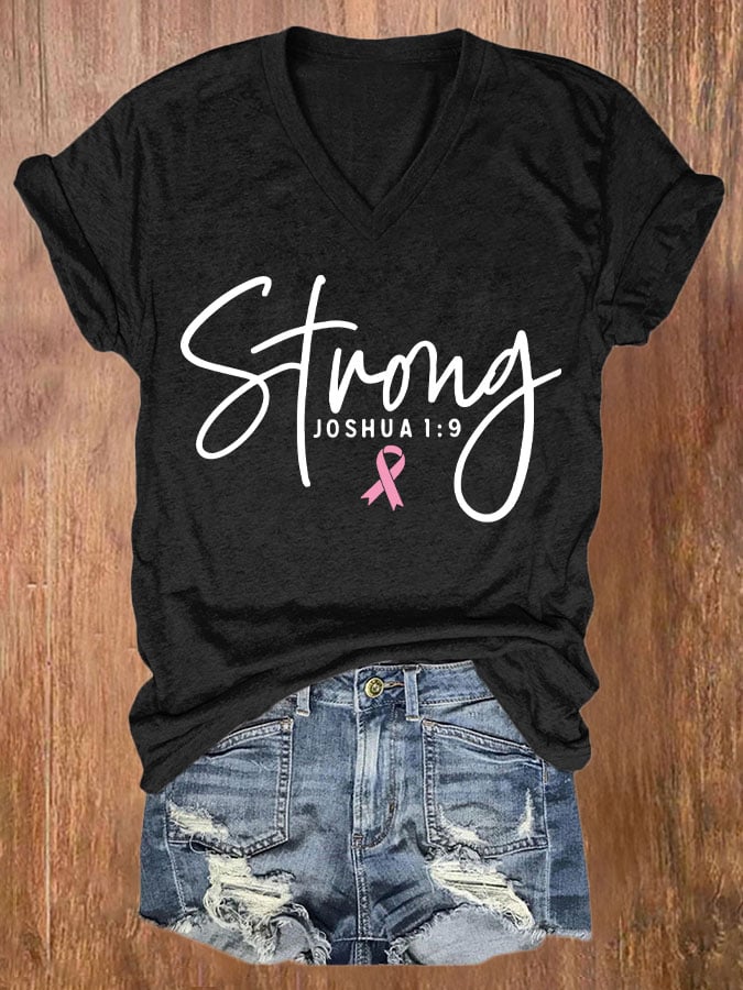 Breast Cancer Women's Casual Printed T-Shirt