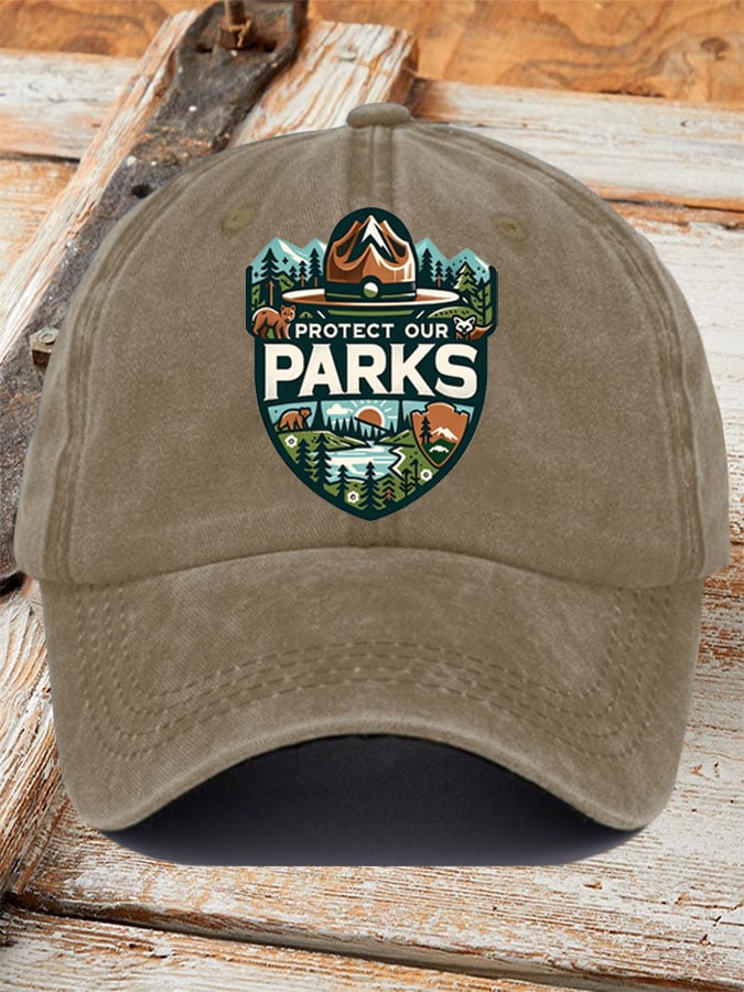 Protect Our National Parks Print Baseball Cap