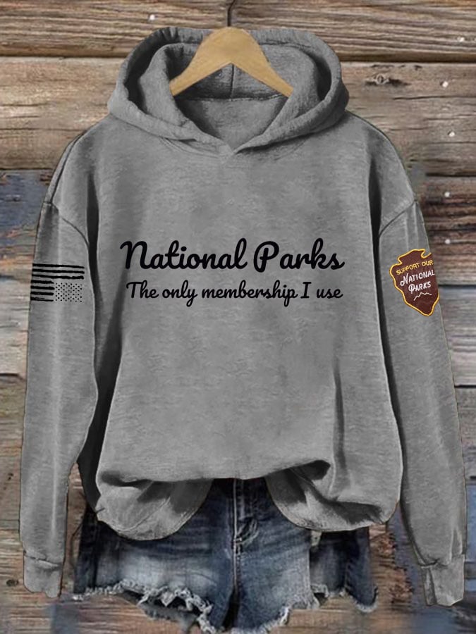 Women's Protect Our National Parks Print Hoodie