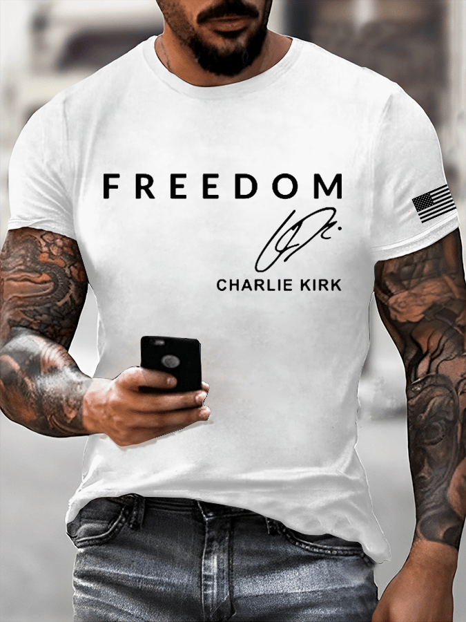 Men's Freedom Print T-Shirt
