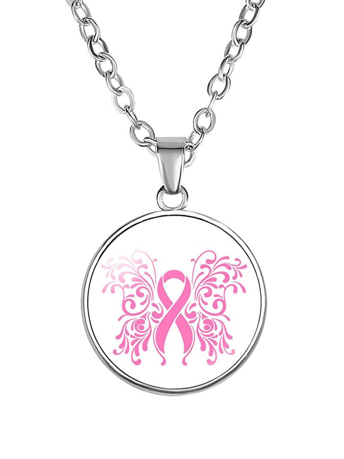 Alloy Pink Ribbon Necklace (scalable)