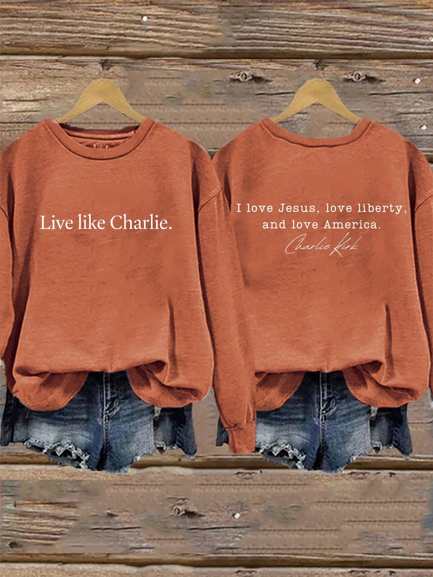 Retro Live Like I Love Jesus, Love Liberty, And Love America Print Sweatshirt