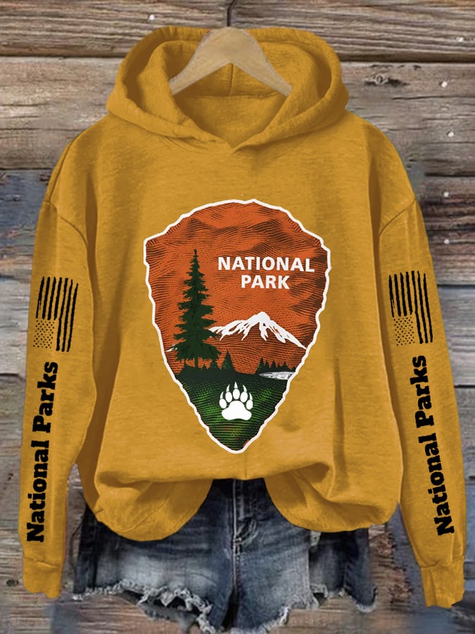 Women's Protect Our National Parks Hot Spots Print Hoodie