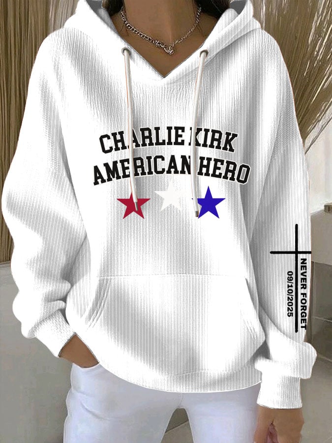 Women's American Hero Never Forget Print Casual Sweatshirt