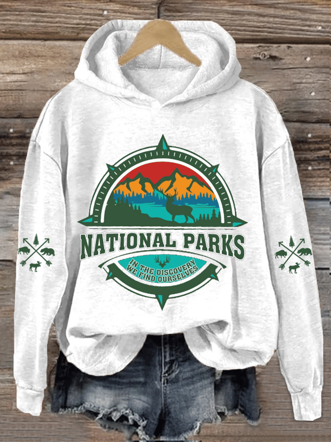 Women's Protect National Parks Heat Transfer Hood Sweatshirt