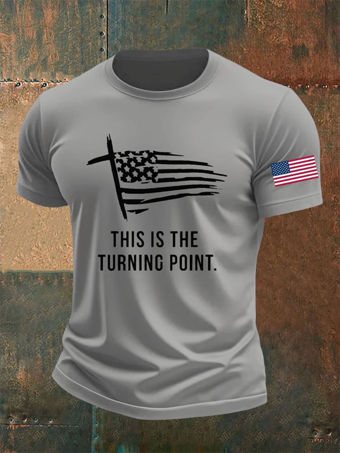 Men's This Is The Turning Point Print Round Neck T-Shirt