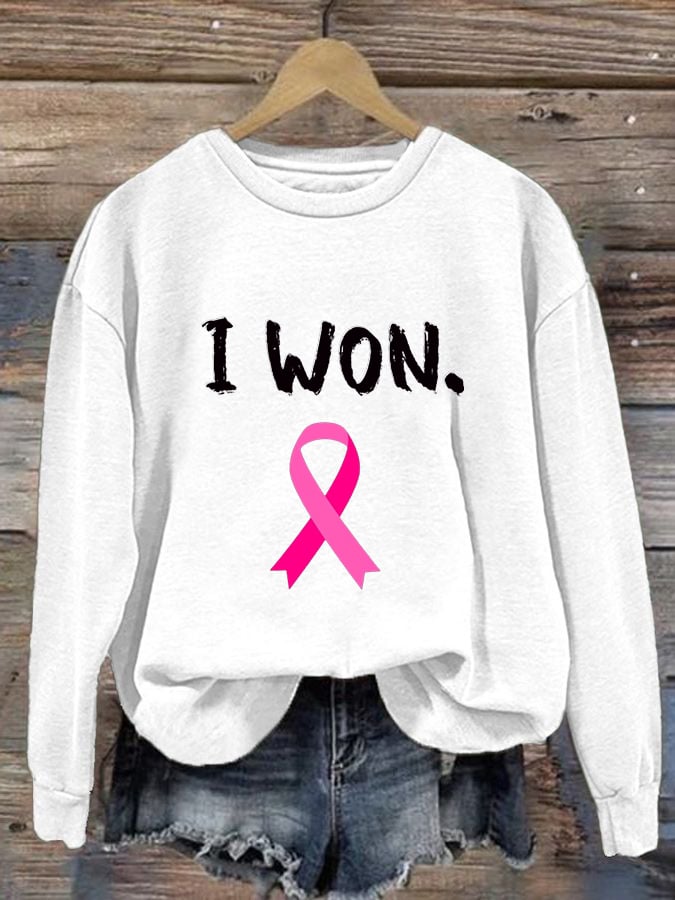 Women's Breast Cancer Survivor Crew Neck Sweatshirt