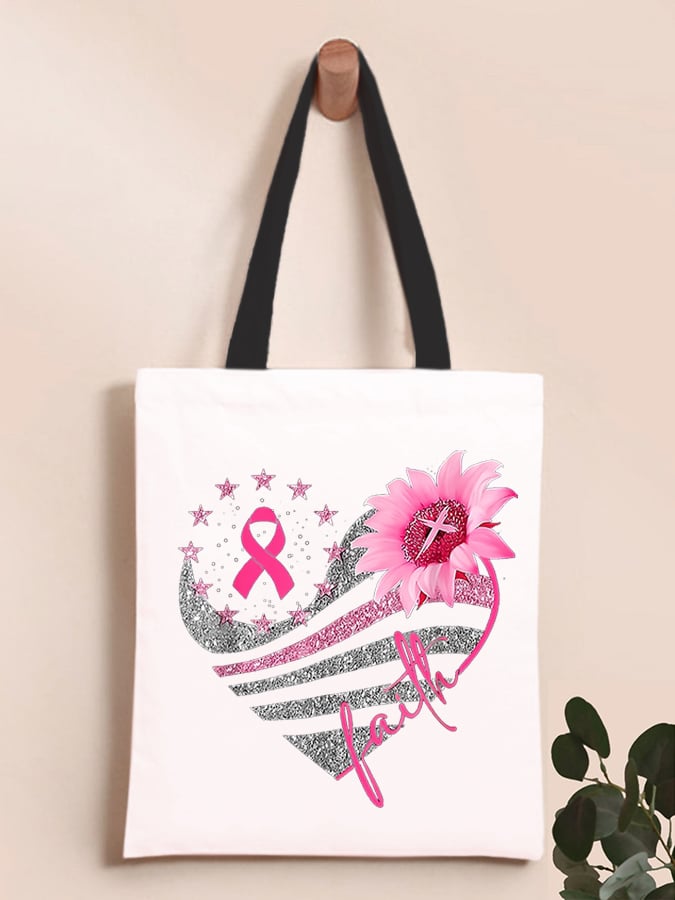 Breast Cancer Casual Canvas Bag