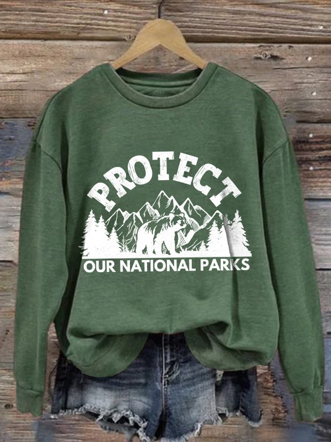 Women's Protect Our National Parks Printed Sweatshirt