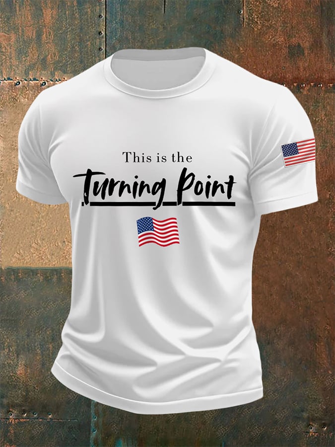 Men's This Is The Turning Point Print Round Neck T-Shirt