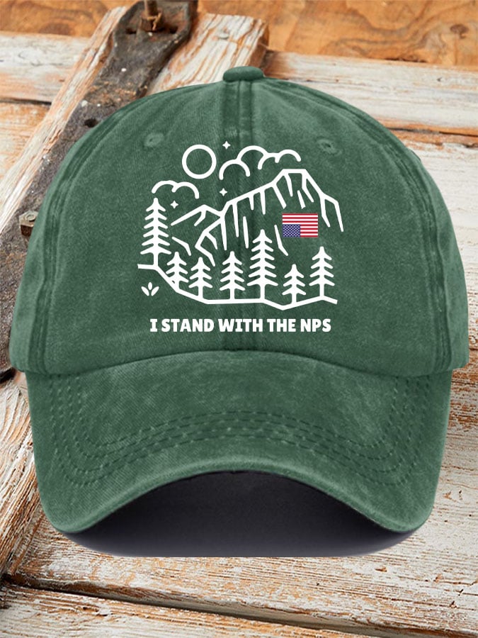 Retro I Stand with the NPS Printed Baseball Cap