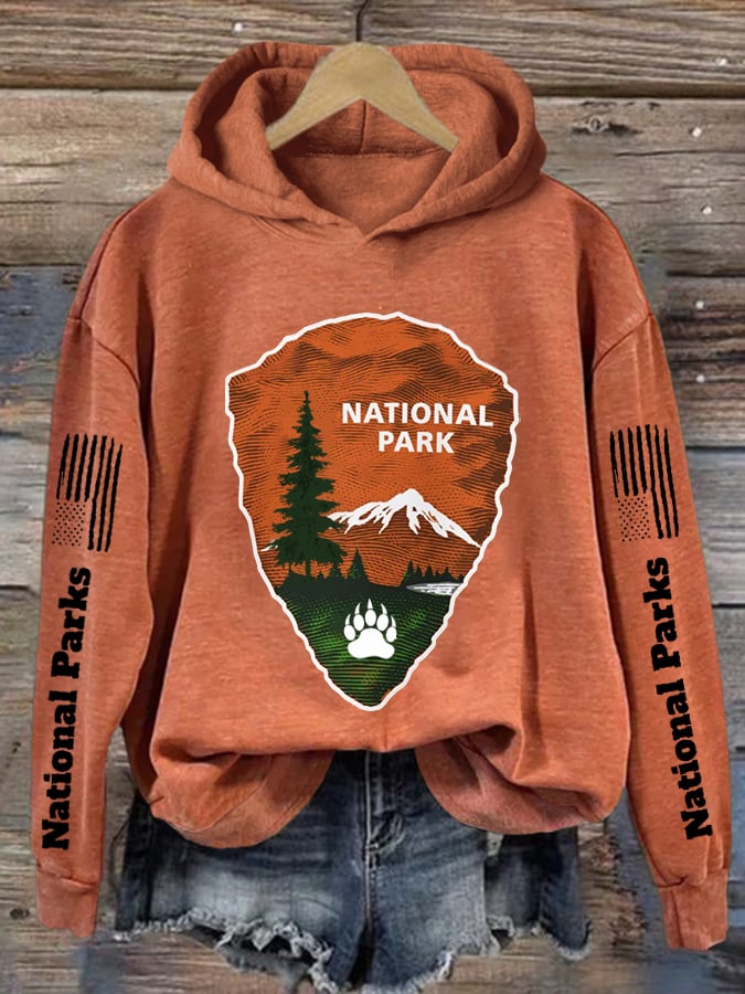 Women's Protect Our National Parks Hot Spots Print Hoodie