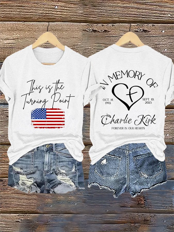 Retro This Is The Turning Point In Memory Of Forever In Our Hearts Print T-Shirt