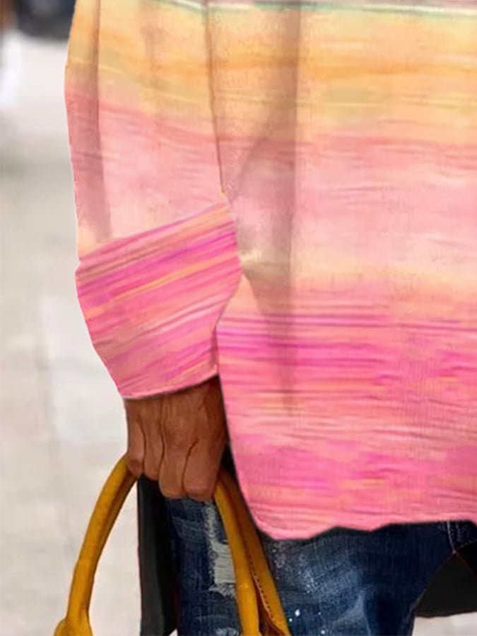 Women's Breast Cancer Awareness Print Long Sleeve T-Shirt