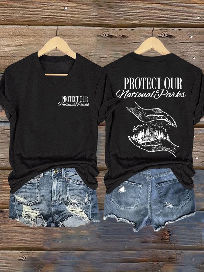 Women's Retro Protect Our National Park Print T-Shirt
