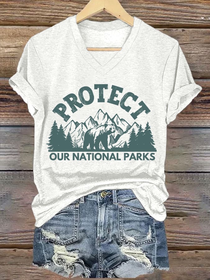 Women's Protect Our National Parks Printed T-Shirt