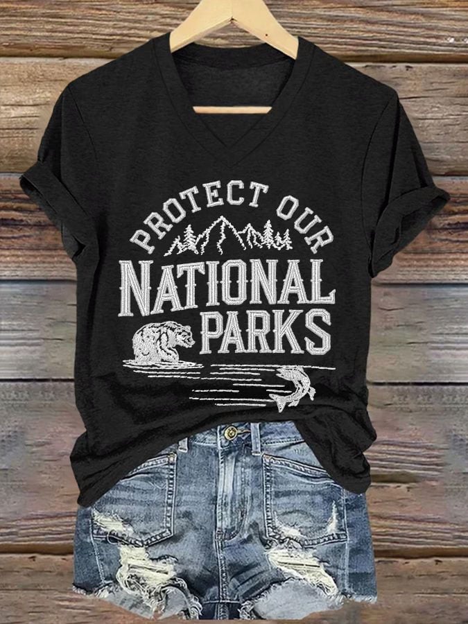 Women's Protect Our National Parks Printed T-Shirt