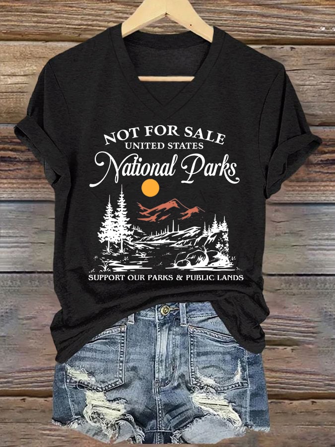 Women's Support Our National Parks Printed T-Shirt