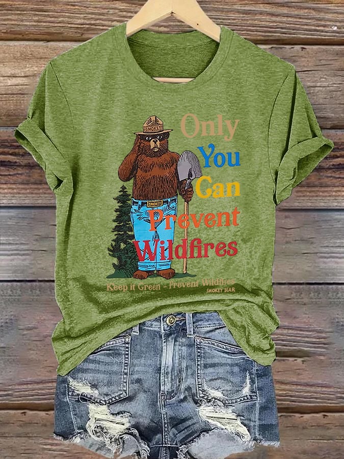 Women's National Park Print V-Neck T-Shirt