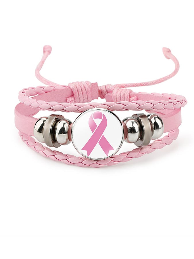 Weaving Pink Ribbon Bracelet (scalable)