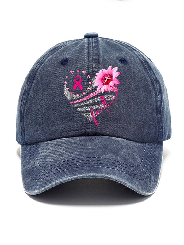 Breast Cancer Casual Print Baseball Cap
