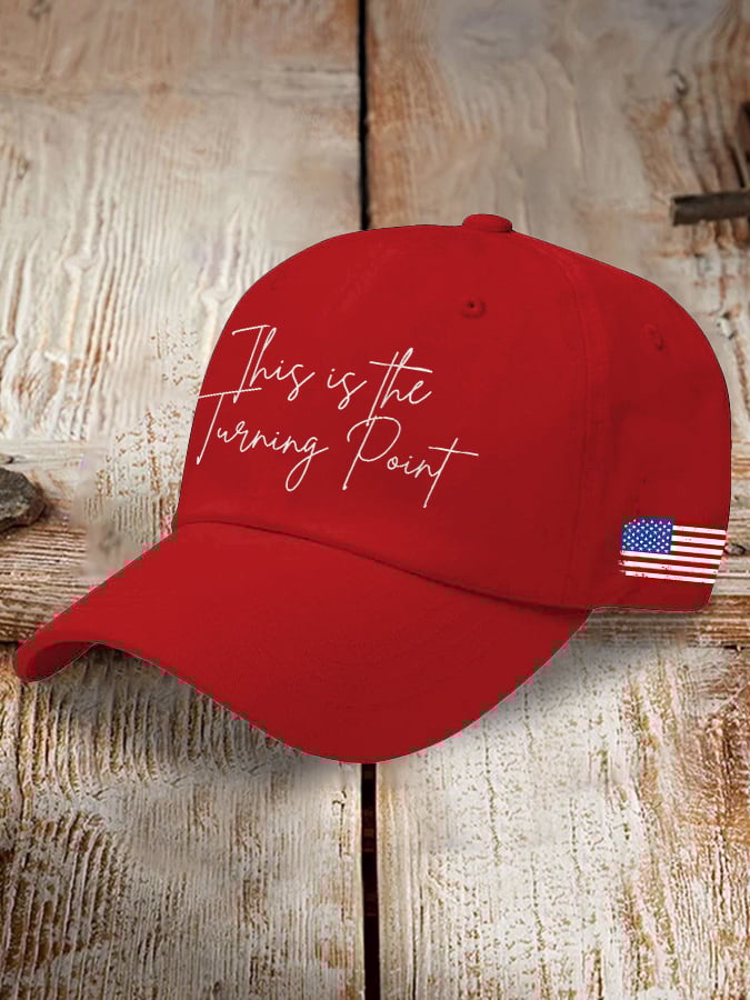 Retro This Is The Turning Point Print Baseball Cap