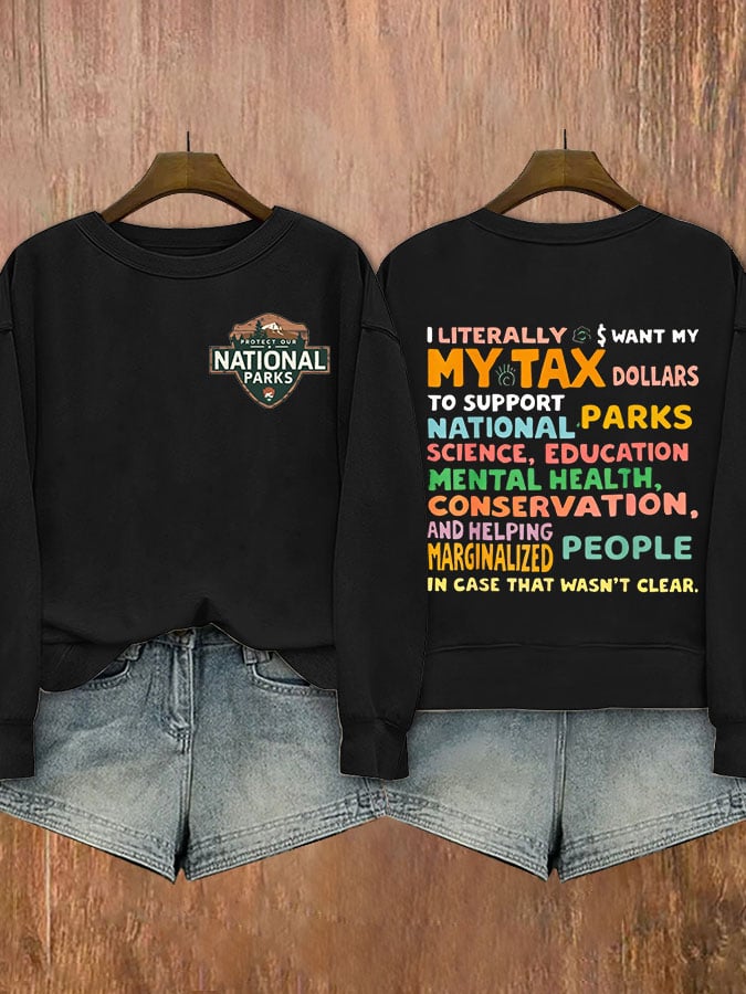 Women's Support Our National Parks Printed Sweatshirt