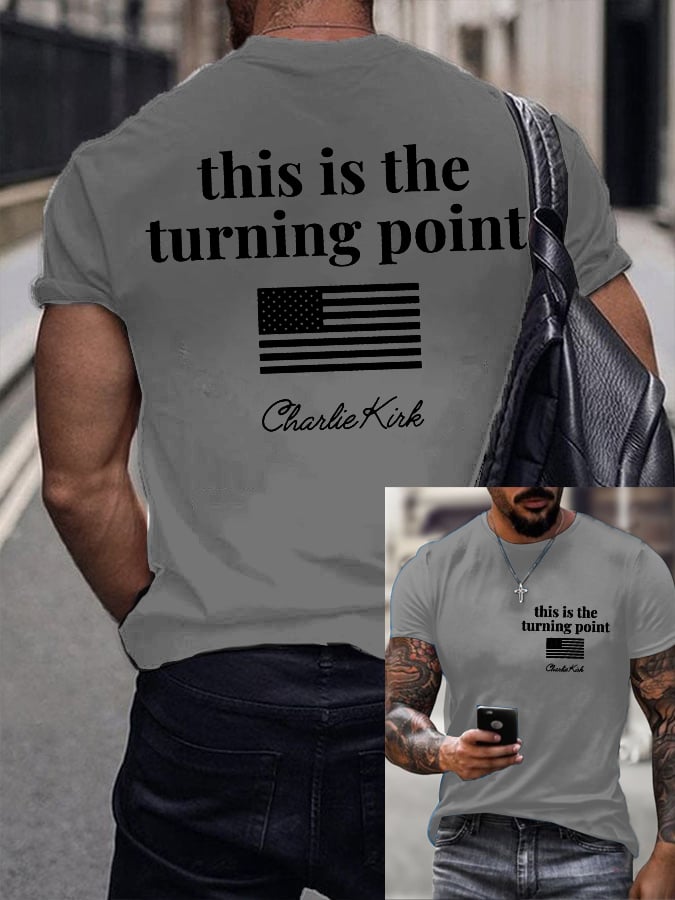 Men's This Is The Turning Point Print short-sleeved T-shirt