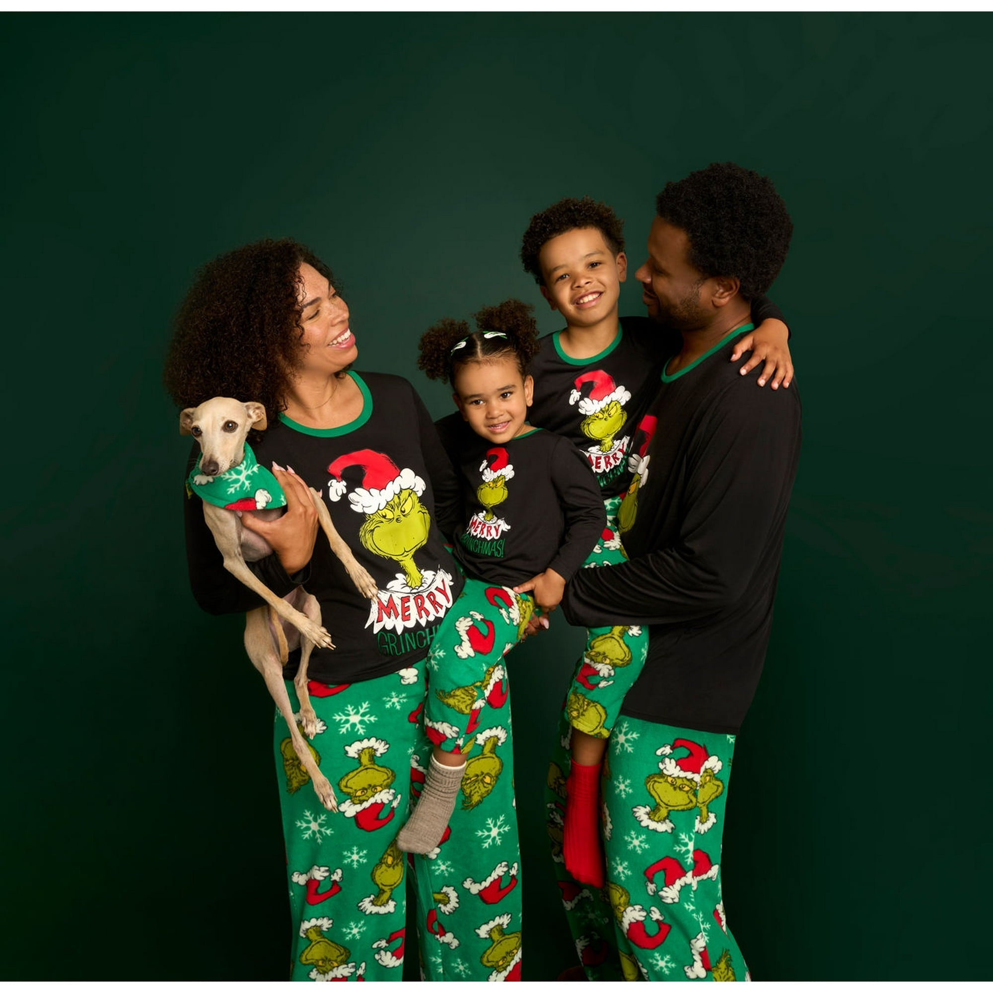 Black and Green Grinch Matching Family Christmas Pajamas