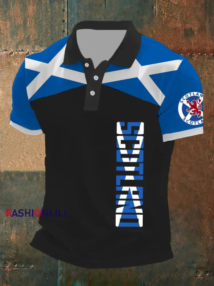 Men's Scottish Flag Short Sleeves Top