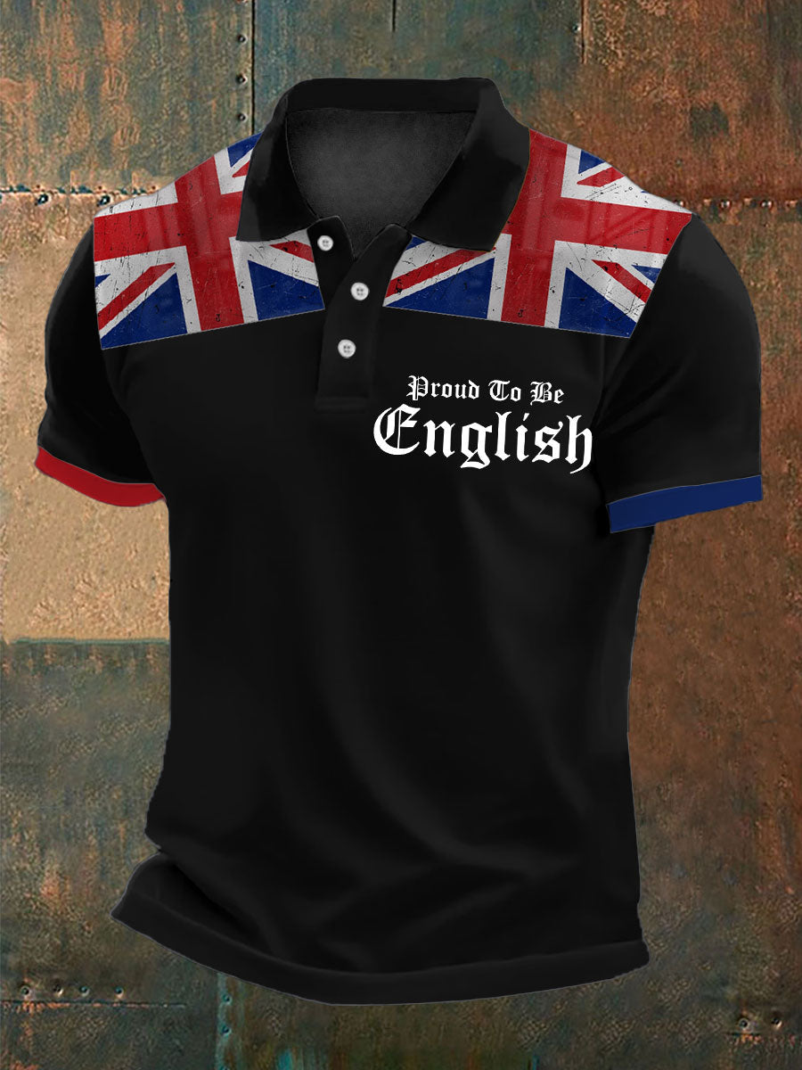 Men's English Proud Printed Polo Shirt