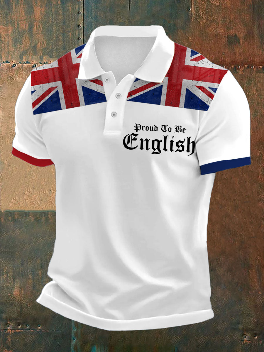 Men's English Proud Printed Polo Shirt