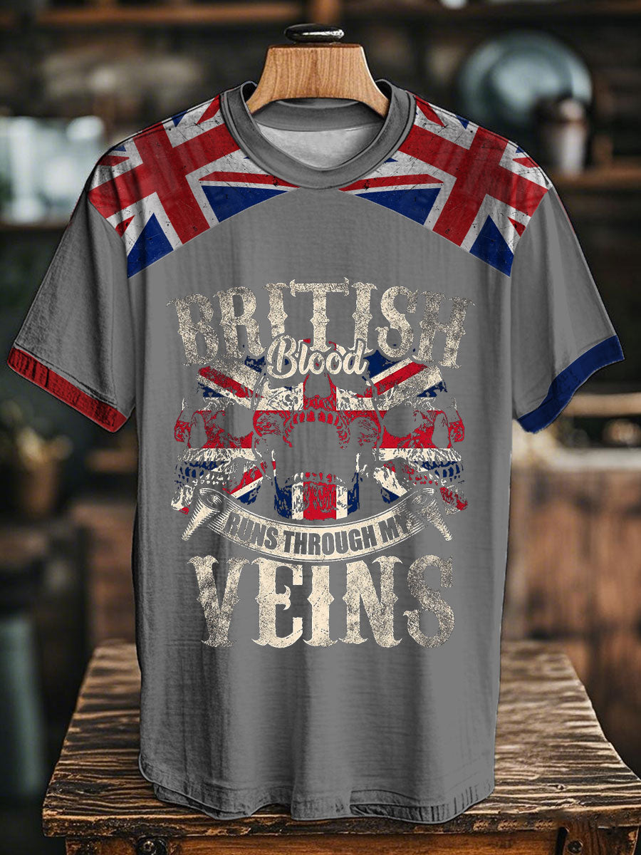 Unisex British Blood Proud Printed T-shirt