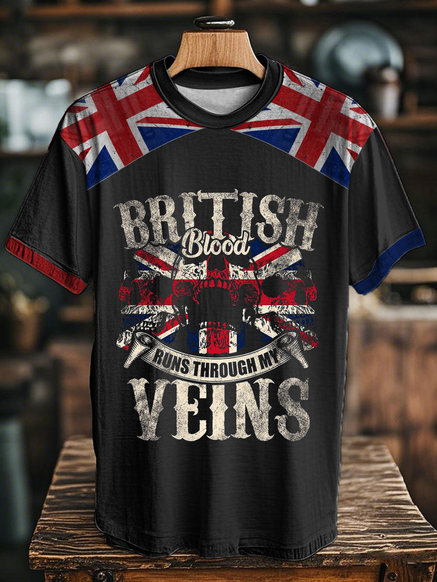 Unisex British Blood Proud Printed T-shirt