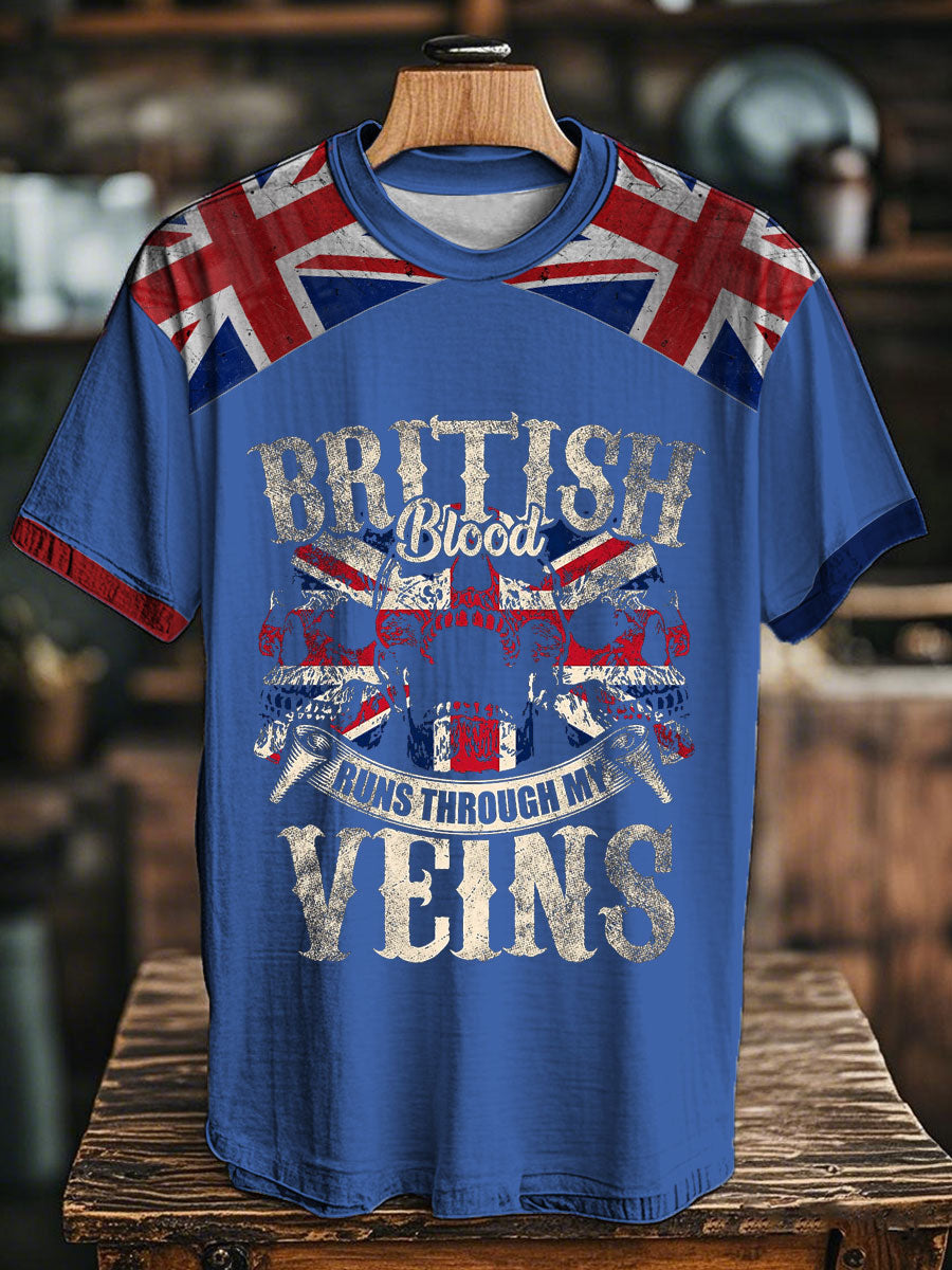 Unisex British Blood Proud Printed T-shirt