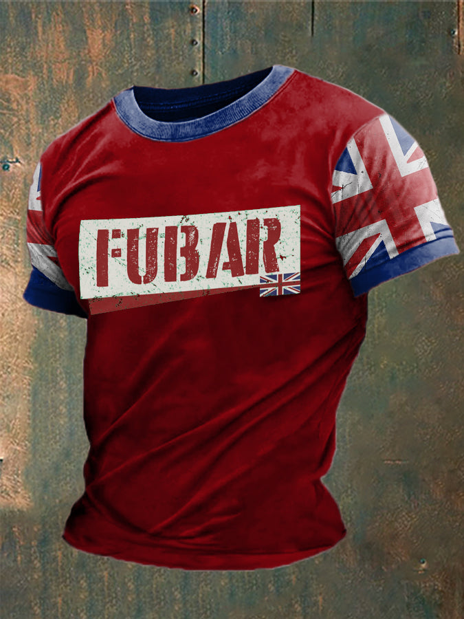 Men's British Fubar Printed T-shirt