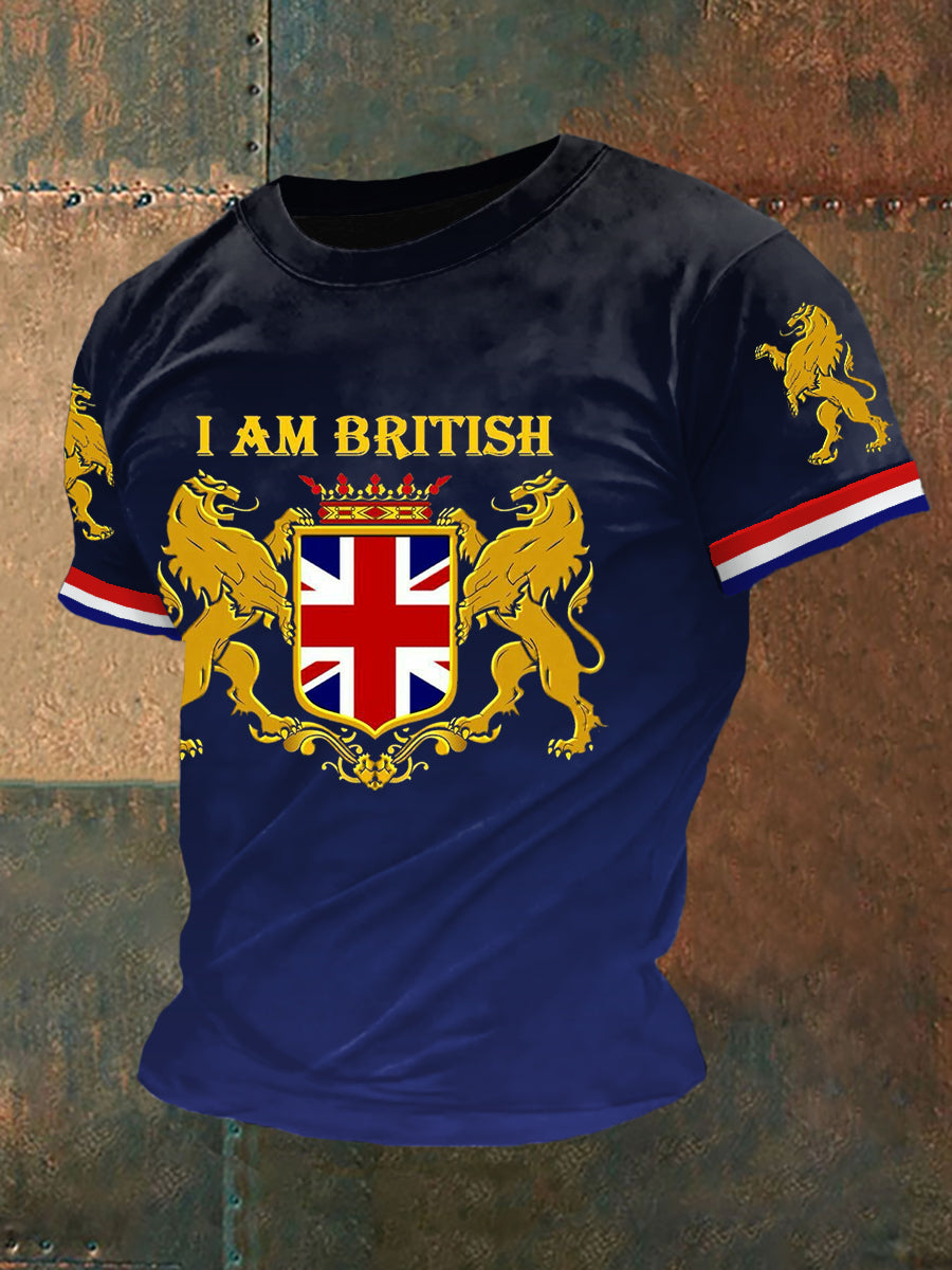 Men's I Am British Gradient Casual Tee