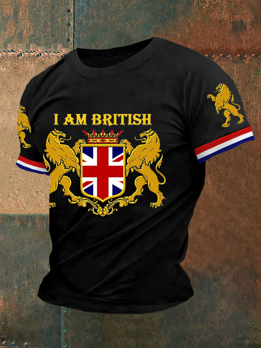 Men's I Am British Gradient Casual Tee