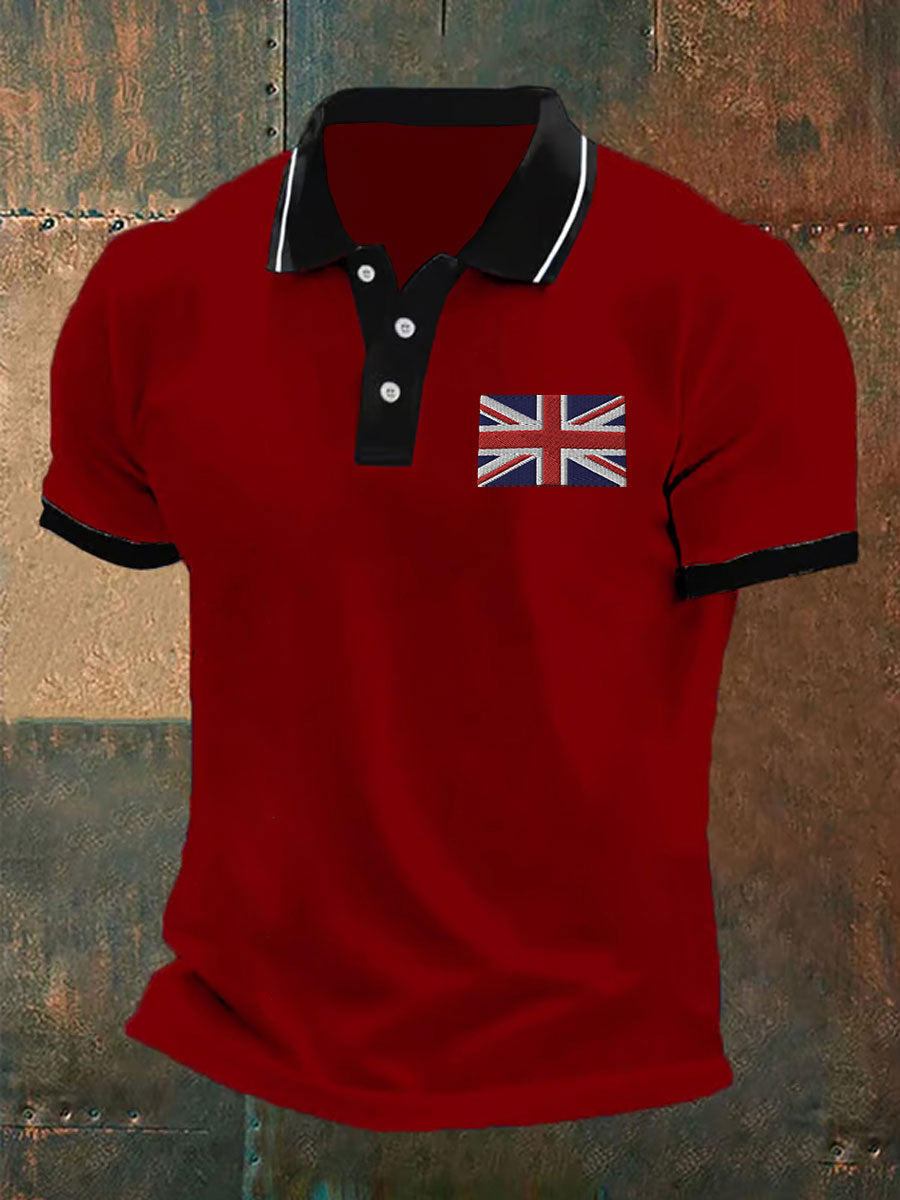 Men's Union Jack Casual Polo Shirt