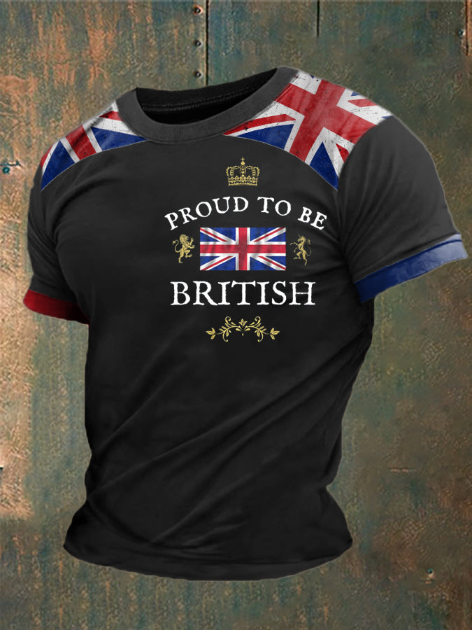 Men's Proud To Be British Printed T-shirt