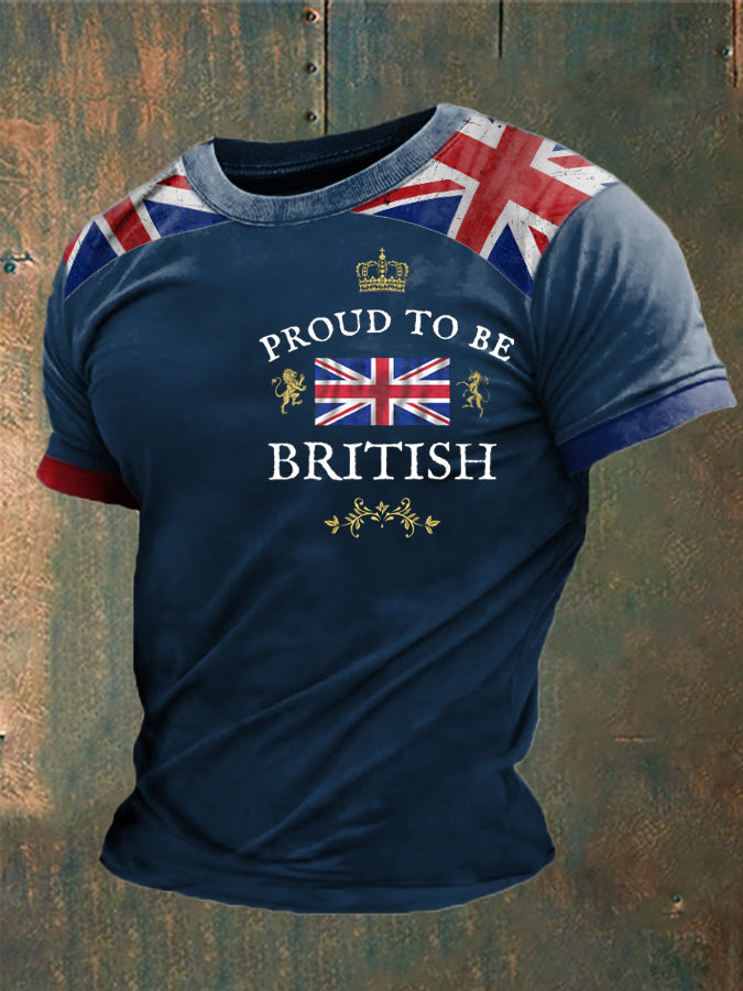 Men's Proud To Be British Printed T-shirt
