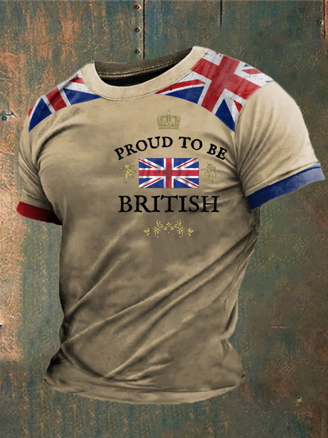 Men's Proud To Be British Printed T-shirt