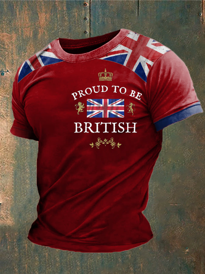 Men's Proud To Be British Printed T-shirt