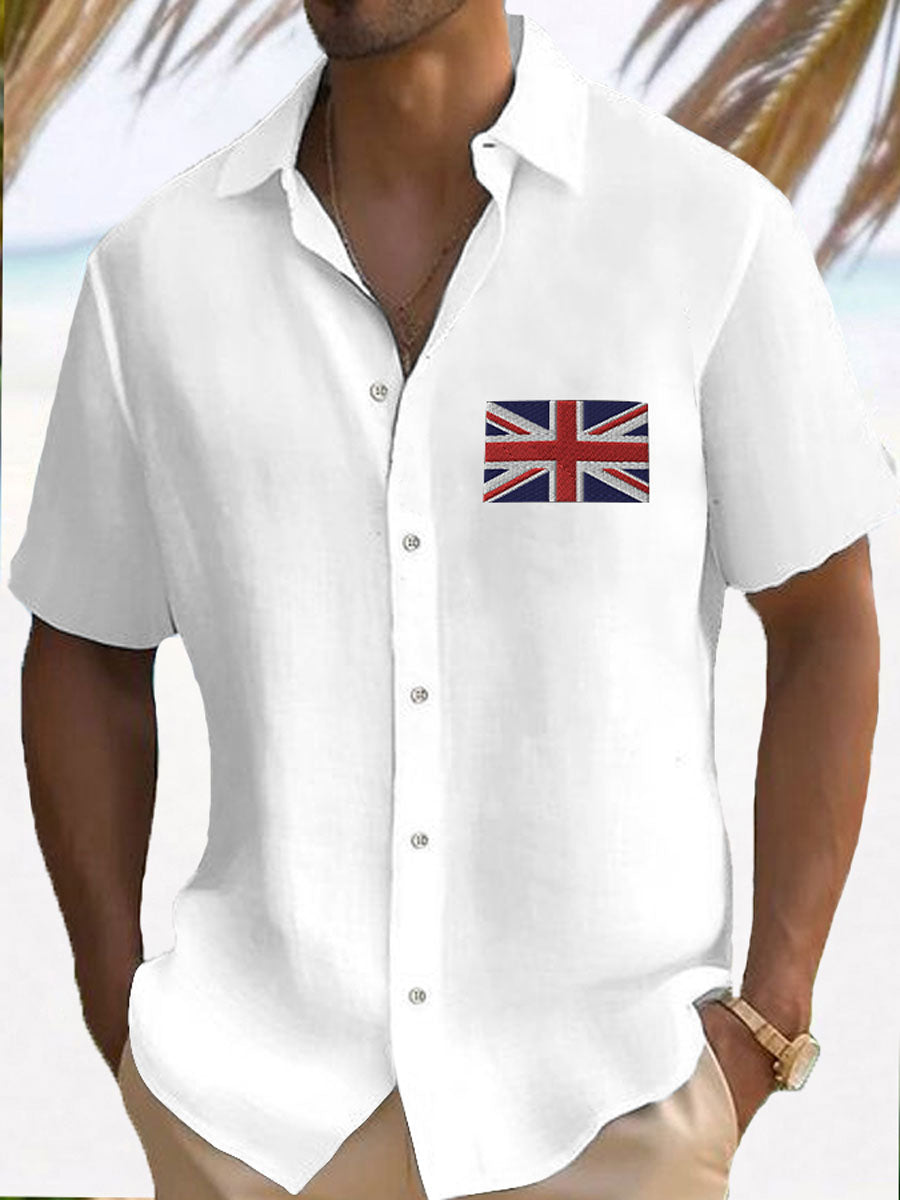Men's Union Jack Print Casual Shirt