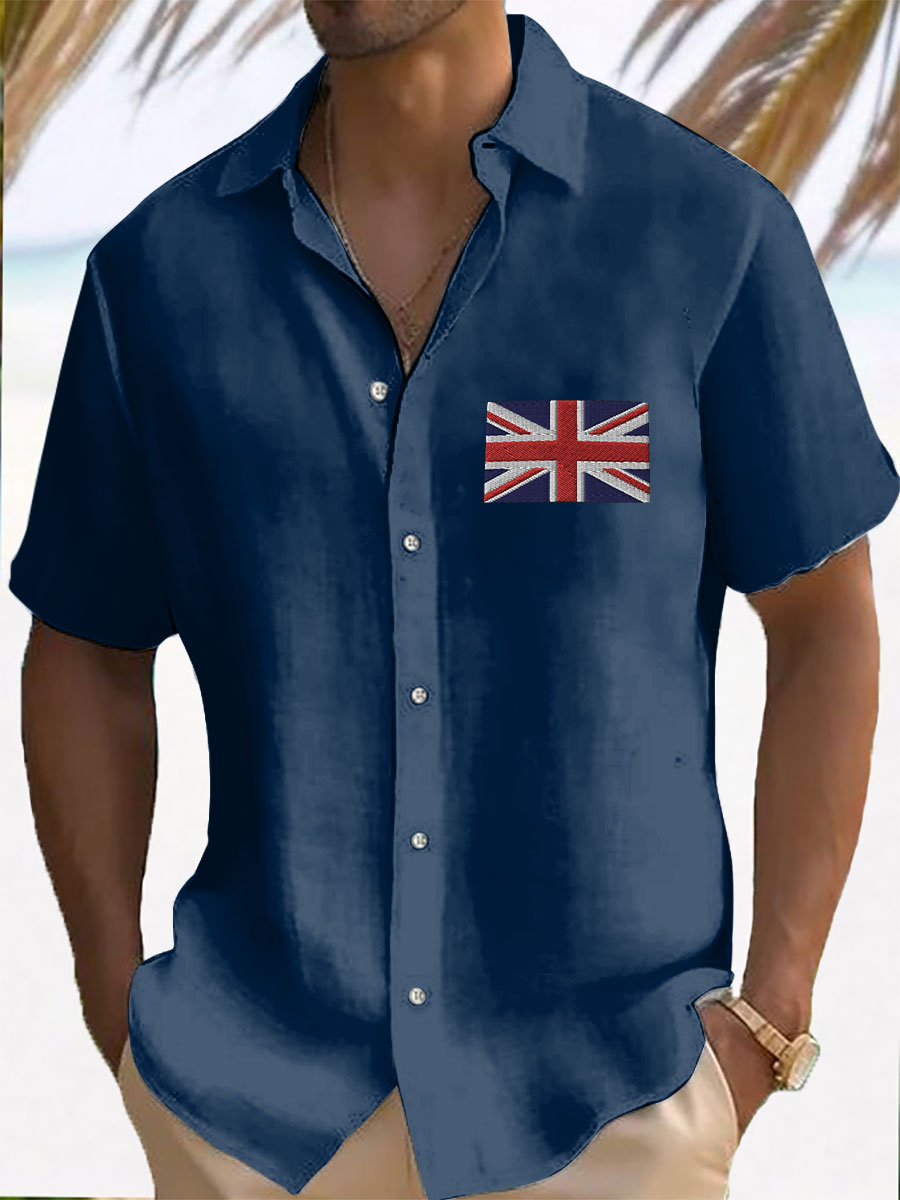 Men's Union Jack Print Casual Shirt