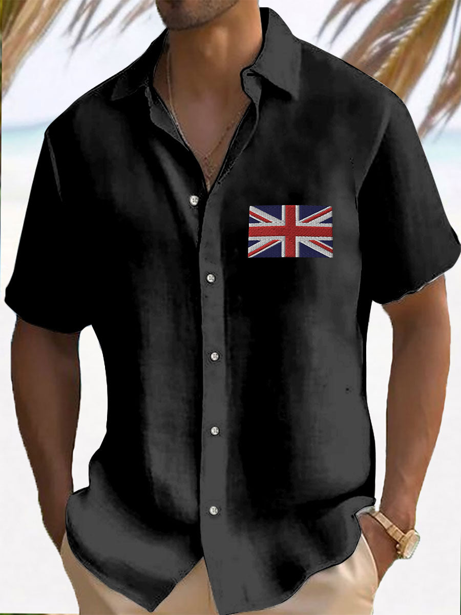 Men's Union Jack Print Casual Shirt