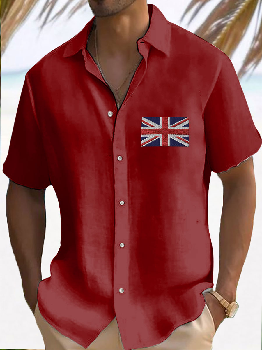 Men's Union Jack Print Casual Shirt